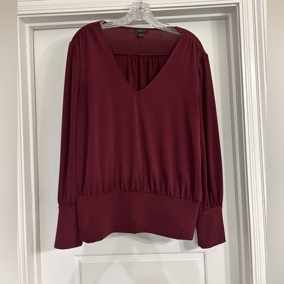 Ann Taylor maroon dress top - Picture 1 of 4